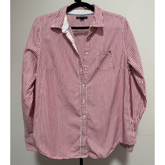 Red Striped Tommy Hilfiger Button Up - Picture 1 of 6